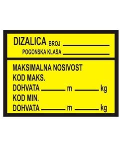 Picture of CS-INFO-DI-1 - Maksimalne nosivosti dizalica