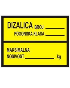 Picture of CS-INFO-DI-3 - Dizalica broj, pogonska klasa, maksimalna nosivost