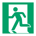 Picture of E001 - EVAKUACIJSKI PUT LIJEVO - PVC ploča 150x150 mm