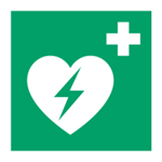 Picture of E010 - DEFIBRILATOR - PVC ploča 200x200 mm