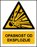 Picture of W002 - OPASNOST OD EKSPLOZIJE (CS-OP-005) - PVC ploča 180x230 mm