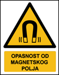Picture of W006 - OPASNOST OD MAGNETSKOG POLJA (CS-OP-030) - PVC ploča 260x340 mm