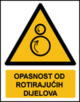 Picture of W025 - OPASNOST OD ROTIRAJUĆIH DIJELOVA (CS-OP-012) - PVC ploča 260x340 mm