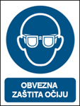 Picture of M004 - OBVEZNA ZAŠTITA OČIJU (CS-OB-002) - PVC ploča 260x340 mm