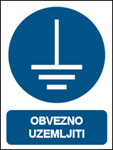 Picture of M005 - OBVEZNO UZEMLJITI (CS-OB-105) - PVC ploča 260x340 mm