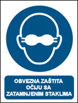 Picture of M007 - OBVEZNA ZAŠTITA OČIJU S ZATAMNJENIM STAKLIMA (CS-OB-107) - PVC ploča 180x230 mm
