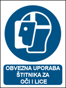 Picture of M013 - OBVEZNA UPORABA ŠTITNIKA ZA OČI I LICE (CS-OB-008)