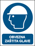 Picture of M014 - OBVEZNA ZAŠTITA GLAVE (CS-OB-004) - PVC ploča 180x230 mm