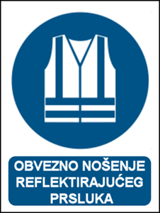Picture of M015 - OBVEZNO NOŠENJE REFLEKTIRAJUĆEG PRSLUKA (CS-OB-046)