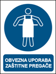 Picture of M026 - OBVEZNA UPORABA ZAŠTITNE PREGAČE (CS-OB-012) - PVC ploča 260x340 mm