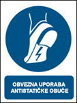 Picture of M032 - OBVEZNA UPORABA ANTISTATIČKE OBUĆE (CS-OB-022) - PVC ploča 260x340 mm