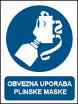 Picture of CS-OB-010 - OBVEZNA UPORABA PLINSKE MASKE - PVC ploča 260x340 mm