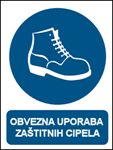 Picture of CS-OB-014 - OBVEZNA UPORABA ZAŠTITNIH CIPELA - PVC ploča 260x340 mm