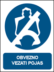 Picture of CS-OB-026 - OBVEZNO VEZATI POJAS - naljepnica 100x120 mm 