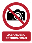 Picture of P029 - ZABRANJENO FOTOGRAFIRATI (CS-ZA-041) - PVC ploča 260x340 mm
