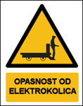 Picture of CS-OP-021 - OPASNOST OD ELEKTROKOLICA - PVC ploča 260x340 mm
