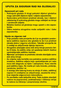 Picture of CS-USR-006 - UPUTA ZA SIGURAN RAD NA GLODALICI