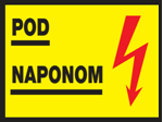 Picture of CS-INFO-018 - POD NAPONOM - naljepnica 200x150 mm