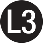 Picture of L3 - FAZNI VODIČ IZMJENIČNE STRUJE - naljepnica Ø 16 mm
