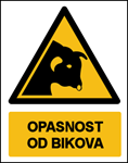 Picture of W034 - OPASNOST OD BIKOVA  - PVC ploča 260x340 mm