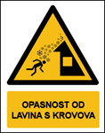 Picture of W040 - OPASNOST OD LAVINA S KROVOVA - PVC ploča 260x340 mm