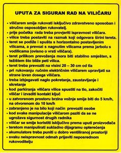 Picture of CS-USR-012 - UPUTA ZA SIGURAN RAD NA VILIČARU