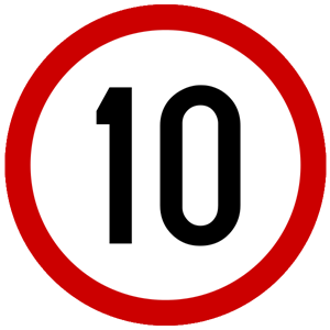 Picture of CS-INFO-070 - OGRANIČENJE BRZINE 10 km/h