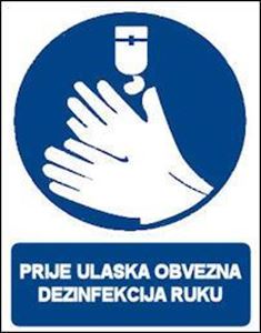 Picture of CS-OB-052 - PRIJE ULASKA OBVEZNA DEZINFEKCIJA RUKU