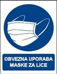Picture of CS-OB-053 - OBVEZNA UPORABA MASKE ZA LICE - PVC ploča 300x400 mm