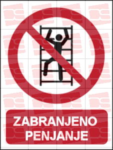 Picture of P009 - ZABRANJENO PENJANJE (CS-ZA-050)