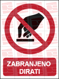Picture of P010 - ZABRANJENO DIRATI (CS-ZA-110)
