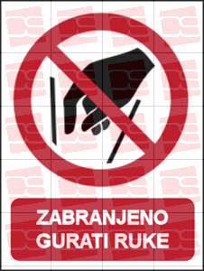 Picture of P015 - ZABRANJENO GURATI RUKE (CS-ZA-054)