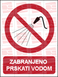 Picture of P016 - ZABRANJENO PRSKATI VODOM (CS-ZA-046)
