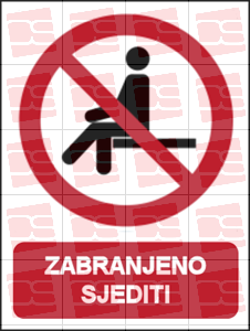 Picture of P018 - ZABRANJENO SJEDITI (CS-ZA-118)
