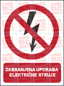Picture of CS-ZA-009 - ZABRANJENA UPORABA ELEKTRIČNE STRUJE
