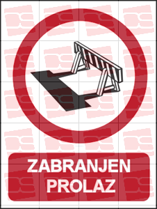 Picture of CS-ZA-016 - ZABRANJEN PROLAZ