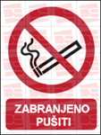 Picture of P002 - ZABRANJENO PUŠITI (CS-ZA-001) - PVC ploča 300x400 mm