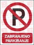 Picture of CS-ZA-035 - ZABRANJENO PARKIRANJE - PVC ploča 260x340 mm