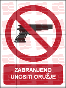 Picture of CS-ZA-040 - ZABRANJENO UNOSITI ORUŽJE