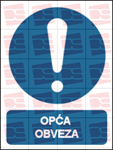 Picture of M001 - OPĆA OBVEZA (CS-OB-001) - PVC ploča 260x340 mm